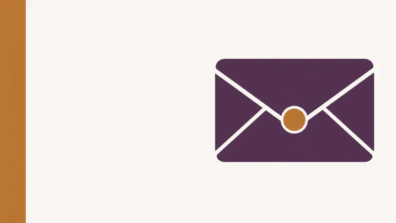 Ilustração de um envelope com um documento, referência à notificação sobre contratação de empréstimo.